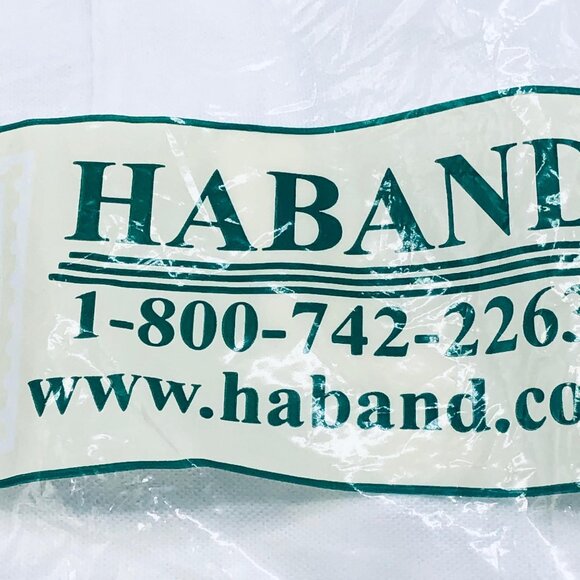 Haband short sleeve shirt white collar mid button down medium READ new - Picture 2 of 7